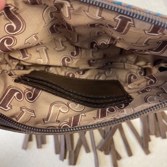 JUSTIN WOMEN'S TURQUOISE MINI SHOULDER BAG/WRISTLET - NWT - Picture 4 of 6